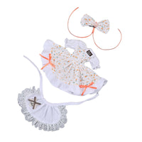 BJD Doll Dress Pastel Colors 1/6 Doll Dress Bow Detail Miniature Apparel for Display