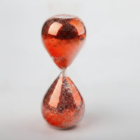 Decorative Hourglass with Glitter Sand Tabletop Glass Hourglass Shimmering Sandglass Transparent for Desk, Shelf, Bedside Table