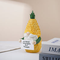 菠萝地精gnome名片夹跨境创意装饰摆件树脂节日礼物Be A Pineappl