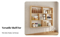 Space Saving Wall Mounted Wine Rack Easy Installation Living Room Display Unit Multifunctional Multi-Compartment Wall Shelf Strong Load-Bearing for Homeowners, Apartment Dwellers, Restaurant Owners, Cafe, Kitchen