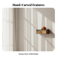 Carved Drawer Shelf Space Saving Floating Shelf Assembly Retro Design