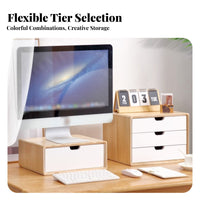 Desktop Drawer Unit Minimalist Design Stackable Drawer Box Eliminates Clutter