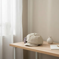 Flower Hat Spring type Linen Hat Soft Material Vintage Cabbie Headwear for Autumn Wear