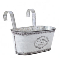 Galvanized Hanging Planter Drainage Hole Wall-Mounted Planter Basket Lightweight