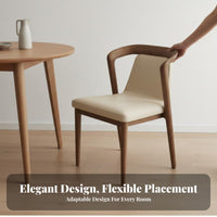 Upholstered Wood Frame Chair Modern Design Dining Seat Minimalist Design Ergonomic Supportrest for Study Room, Home Office