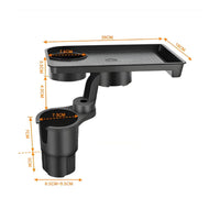 Easy to Install Car Cup Holder Tray Universal Fit Car Food Tray Compact Non-Slip for Parked Breaks