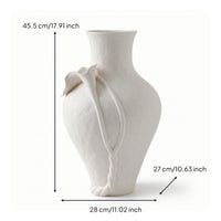 Decorative Ceramic Vase Handmade Ceramic Flower Vase Minimalist Artistic Flower Vessel for Tabletop