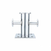Cross Bollard Heavy Duty Dock Bollard Mirror-Polished Stainless Steel Mooring Post for Professionals