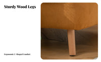 U-Shaped Armchair Upholstered Single Sofa Space-Saving Size Modern and Design for Adults, Balcony, Bedroom