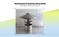 Windproof stainless steel chimney cap