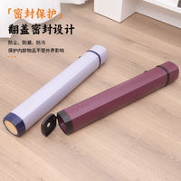 Square Flip-Top Art Tube with Adjustable Length, Plastic Storage Tube for Posters and Artwork