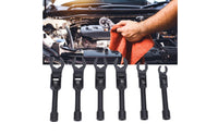 6 Pieces Crowfoot opening End Wrench Set Storage Case Petrol Line Wrench Set Mirror Polished Hand Tool for Garage