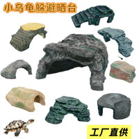 Resin Reptile Hide and Basking Platform for Aquarium and Terrarium