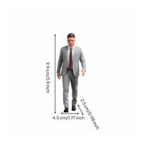 Businessman in Suit Figurine High Detailed Walking Businessman Model Resin Material Scale Model Person for Dioramas, Architectural Models