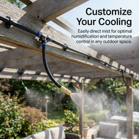 Brass Misting Nozzle Tee, Adjustable Direction, Quick Connect, for Outdoor Cooli #variant:Adjustable Directional Sprinkler Only