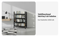 utilitarian design Multi-Tier Open Shelving Unit Easy Assembly Openrear Shelving Unit Stable framework Shelving Unit Adjustable Shelves for Book Lovers, Office Workers, Homeowners, Study Room, Bedroom