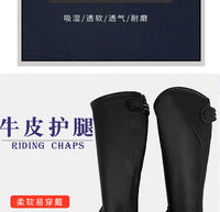 Leather Equestrian Leg Guards for Adults and Children