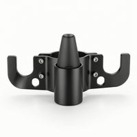 Built-in 7-Way Plug Holder with Jack Clamp Aluminum Hitch Jack Mount Safeguarding Trailer Chain and Plug Organizer Organized for Campers