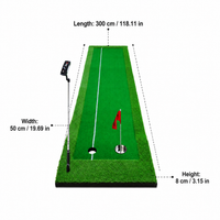 3m Putting Green Mat, Home Putting Green for putting Practice, Artificial Turf Mat for Indoor Outdoor Use