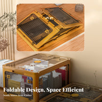 Foldable Book Storage Box Tool-without Cost Assembly Folding Plastic Organizer