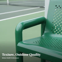Sun Protection Sunshade Canopied Court Bench Integrated Side Table Sports Seating Weather-withstandant Outdoor Furnishing sturdy Construction for Spectators, Athletes, Families, racquet sport Courts, recreation Areas, Backyard