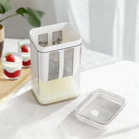 Yogurt Strainer Fine Mesh Yogurt Strainer with Spoon Whey Separator Stainless Steel for Home Cooks, Kitchen