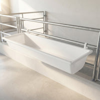 Livestock Trough Thickened Feed Trough Livestock Feeder Reinforced Hanging Feeder Molded for Farmers, Farm, Barn