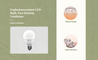 LED heat lamp, explosion-resistant E27