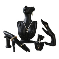 Resin Bust Jewelry Display Stand for Necklaces and Earrings