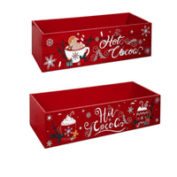 Christmas Storage Box Sturdy uncoveredTop Wooden Box Rustic for Holiday Decor