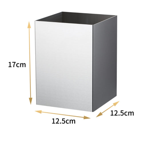 Countertop Storage Box Brushed Silver Stainless Steel Storage Box Polished Edge