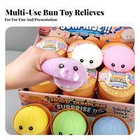 12 Pieces Soft Pastel Dumpling Squishy Cute Design Dumpling Squish Toy Clear Nozzle Bao Bun Squishy Gift Box