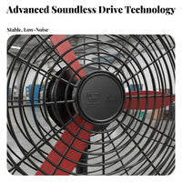 Wide Angle Oscillation High Velocity Industrial Fan Adjustable Tilt Oscillating Workshop Fan Weighted Stable Base Overheat Protection for Factory, Warehouse, Garage, Patio