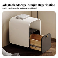 Narrow Nightstand with Drawer Nordic aesthetic Narrow Storage Table with Drawers