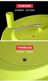 商用手动果蔬甩水器蔬菜手动甩干机沙拉洗菜去水脱水桶多用途商用