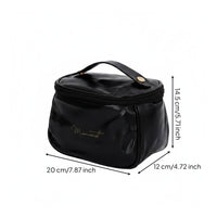 Large Capacity Travel Makeup Bag Handheld Travel Makeup Case Lightweight Waterproof Toiletry Bag Double-Layer for Outings