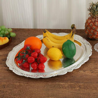 Vintage Silver Tray Reflective Decorative Tray for Serving