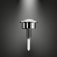 Toilet Button with Threaded Stem Chrome Toilet Cistern Push Button Low-Height Chrome-Plated for Bathroom Repair