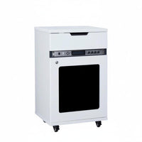 1 Piece Audio Rack Cabinet MDF Equipment Stand Heavy Duty Lockable Door Rolling Caster Wheels Adjustable Shelves Ventilated Panels Suitable for Artists KTV Studio Conference Room