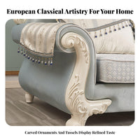Corner Sofa with Chaise European design L-Shaped Chaise Lounge Removable and cleanable slipcovers Living Room Furniture for Families, Homeowners, Home