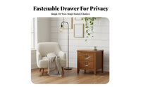 Nightstand with Drawers Large Storage Capacity 2-Drawer End Table Sturdy Frame