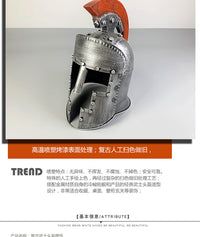 复古铁艺武士头盔装饰摆件创意罗马勇士盔甲桌面摆饰摄影影视道具