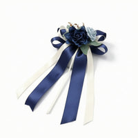 Car Mirror Bow with Streamers Floral Decorations Romantic for Brides