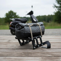 Folding Tail Luggage Rack Aluminum Build Sliding Rear Luggage Rack Matte Rear Carrier Bracket for Motorcycle Riders