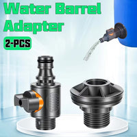 2 件装快速安装雨水收集连接套件 PVC/IBC 水桶适配器 带阀门水箱