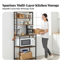 Space Saving Microwave Oven Stand Large Capacity Microwave Stand Easy Assembly Multi-Tier Kitchen Utility Shelf Sturdy Build for Homeowners, Renters, Adults, Pantry, Living Room, Office Breakroom