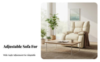 Reclining Armchair Fully Reclinable Rotating Recliner Rocking Function Adjustable Recline for Adults, Living Room, Bedroom