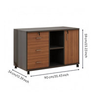 Mobile Office Storage Cabinet Low-Profile Mobile File Cabinet Caster Wheels