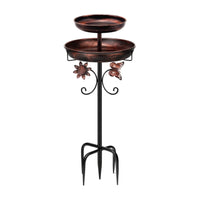 Bird Bath with Stake Metal Birdbath Ornamental for Lawn
