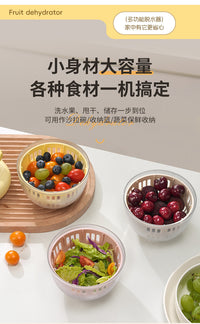 Salad Vegetable Dehydrator, Manual Spin Dryer Basket, Kitchen Tool
